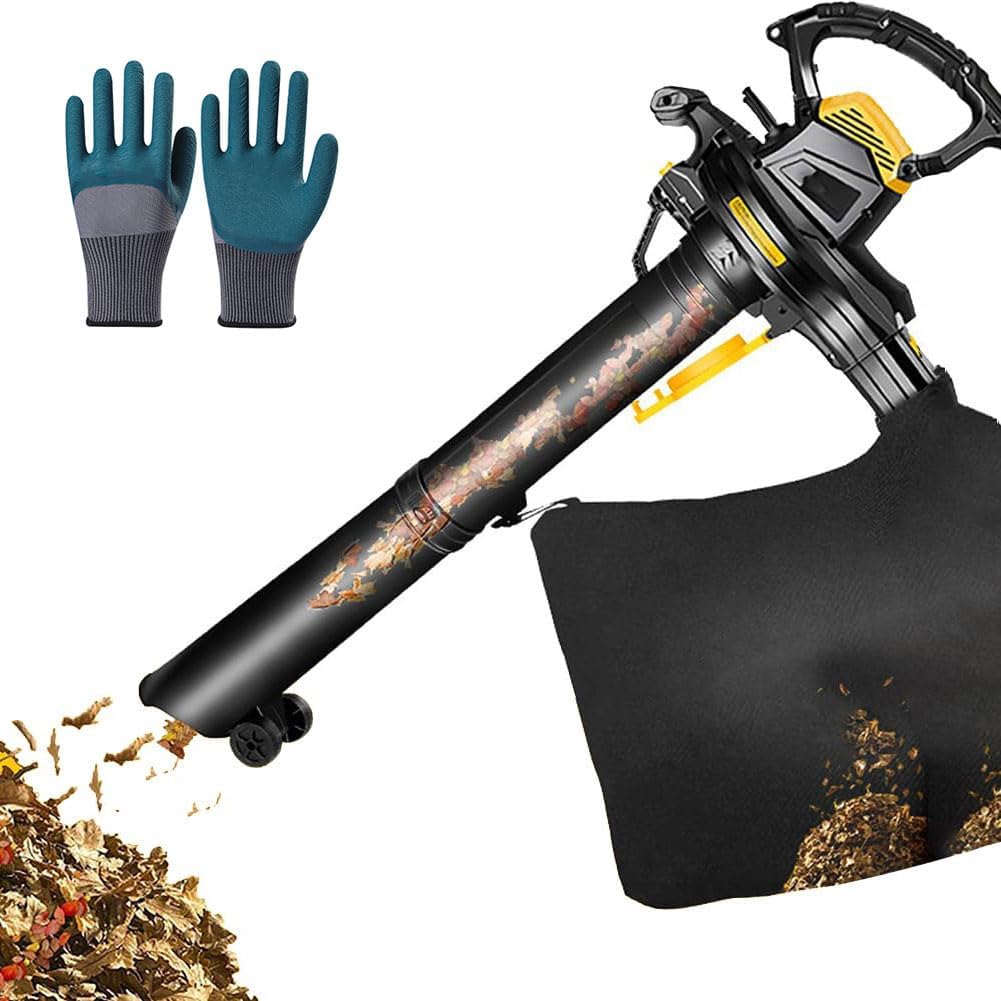 Générique Sauflandes de Jardin déchiqueteurs et aspirateurs - souffleur avec 6 Vitesses Sac de Collecte de 40 litres Vide de Jardin 3 en 1