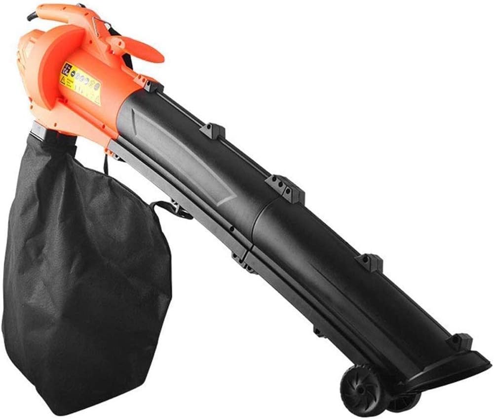 Souffleur de Feuilles électrique Pratique 3 en 1 - Souffleur et aspirateur de Jardin - Aspirateur et broyeur léger Sac de Collecte de 35 L Taille Fil de 10 m TDF