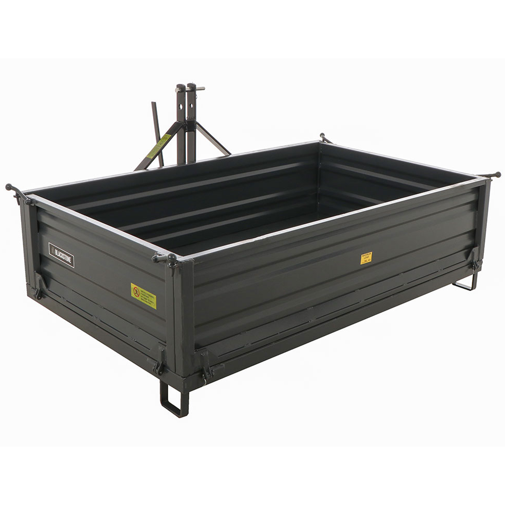 benne pour tracteur blackstone b tb 200 basculante 3 ridelles ouvrables