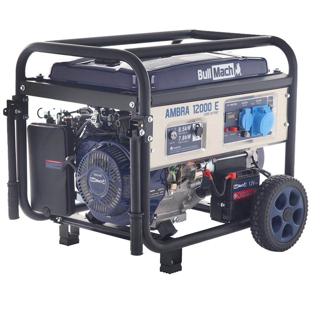 bullmach ambra 12000 e groupe électrogène 8.5 kw monophasé version sur chariot