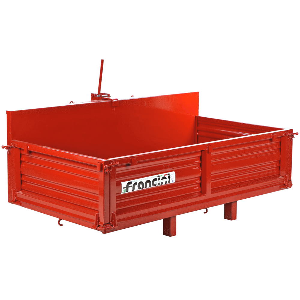 francini p 170 benne de transport pour tracteur basculante 3 ridelles ouvrables