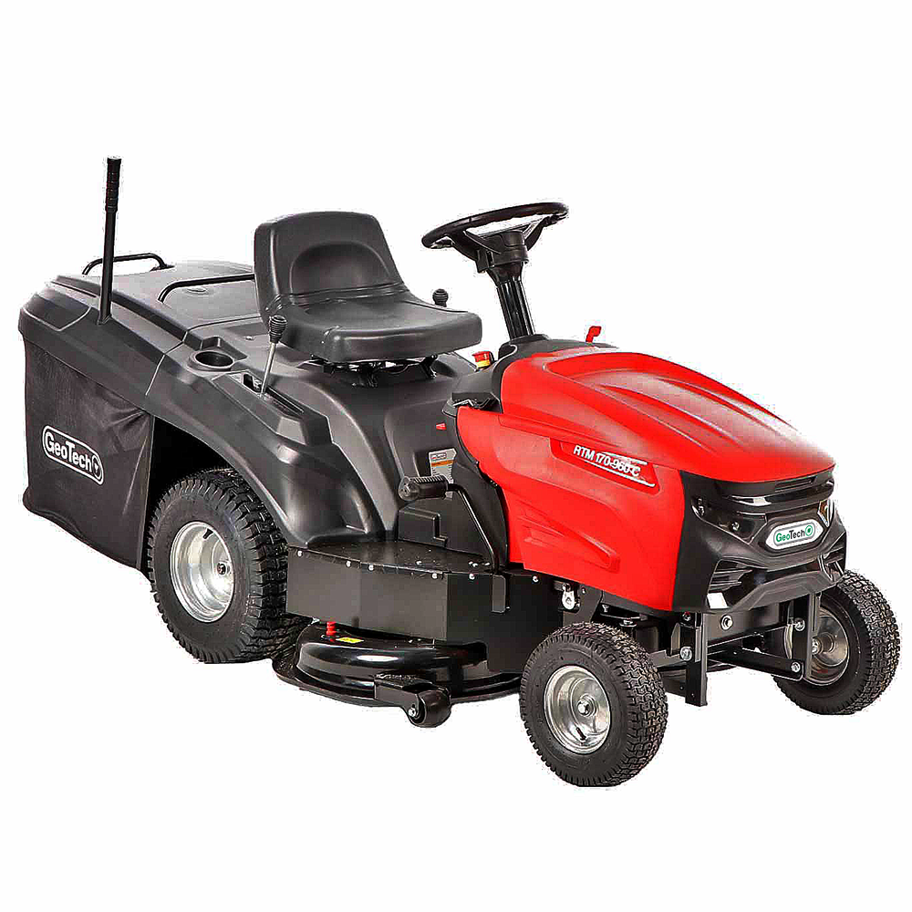 geotech rtm 170 960 c tracteur tondeuse boîte mécanique bac de ramassage