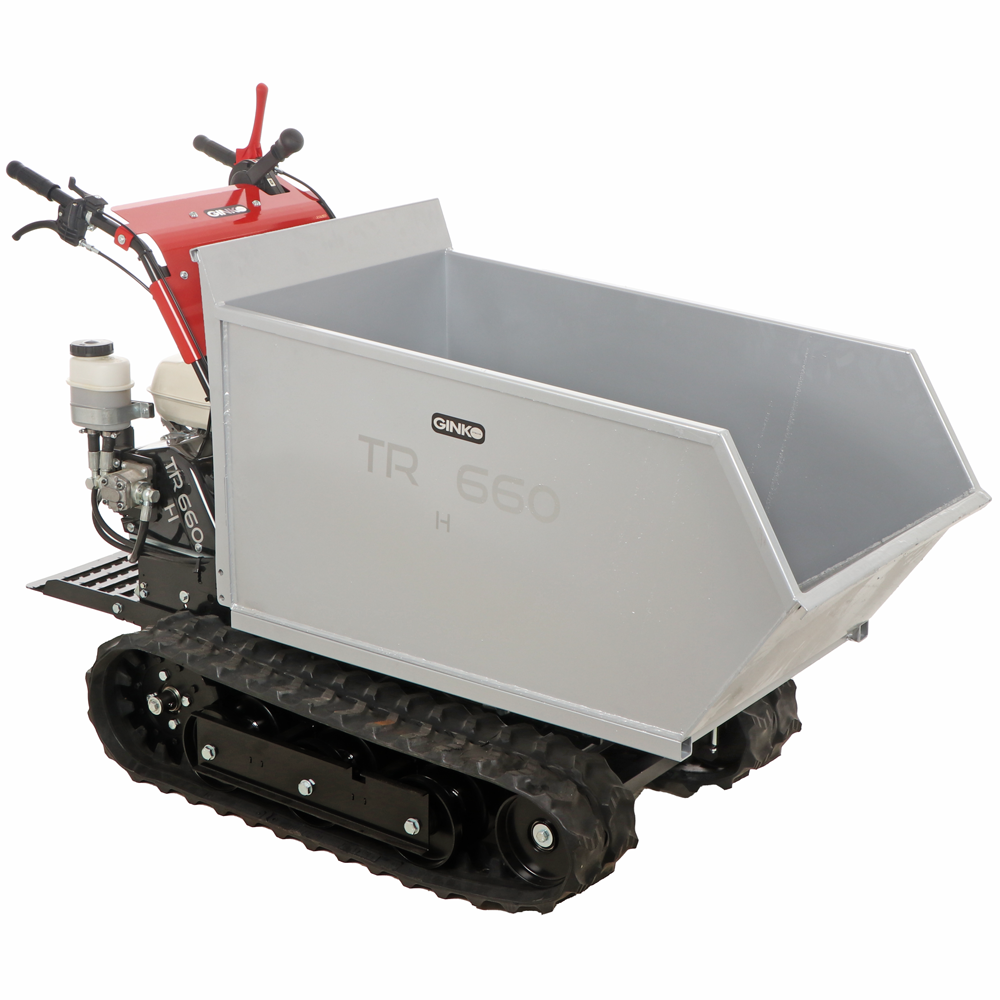ginko tr 660 brouette à moteur thermique sur chenille dumper moteur honda gx 200