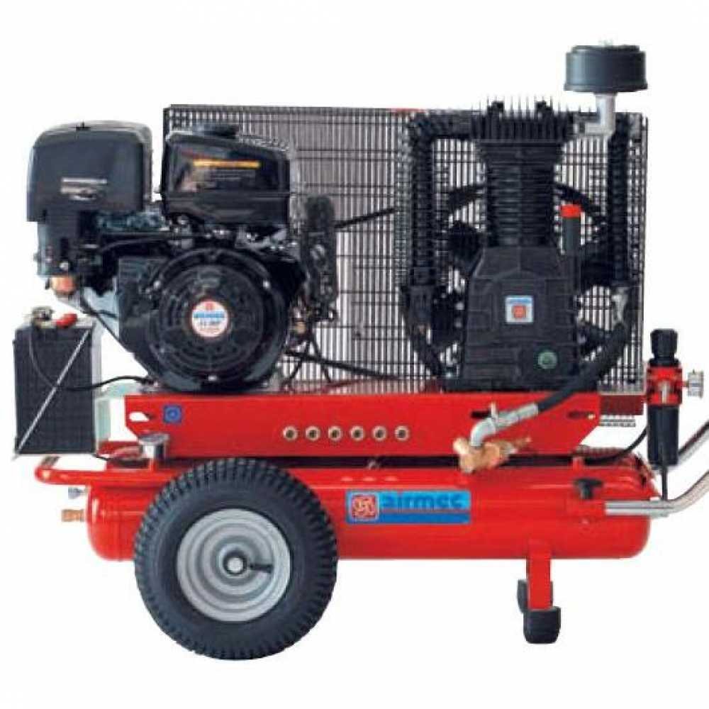 motocompresseur airmec tts 34110900 moteur à essence loncin 11 hp compresseur