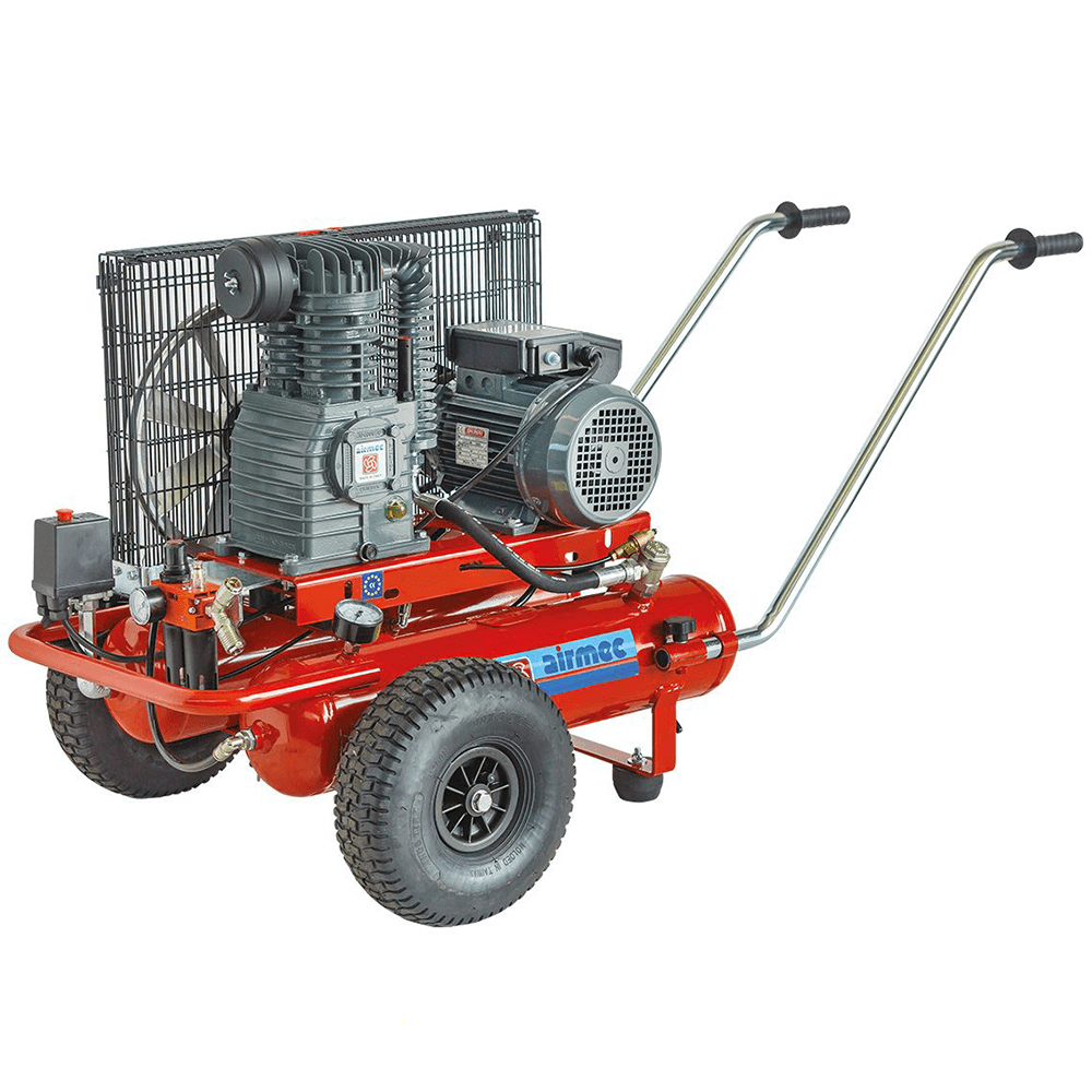 motocompresseur avec moteur électrique airmec 410 ltmin compresseur de chantier