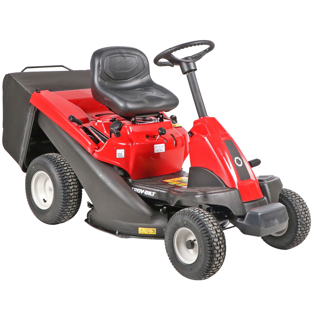 troy bilt tb 76t r tondeuse autoportée avec bac de ramassage moteur de 382 cc démarrage électrique