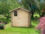 alce livia 198x130 abri de jardin en bois avec fenêtre frontale 198x130x205 cm