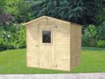 alce vaniglia 200x207 abri de jardin en bois avec fenêtre à l'avant 200x207x214 cm