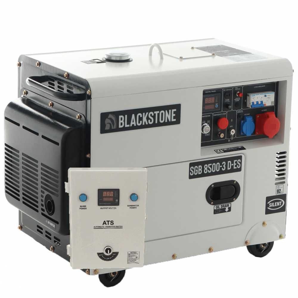 blackstone sgb 8500 3 d es groupe électrogène diesel triphasé 6.3 kw tableau ats inclus