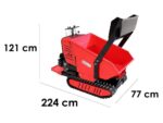 brouette à chenilles geotech geoporter 550 dhs hydro benne dumper hydraulique 500 kg