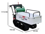 brouette à chenilles seven italy t500 gx benne extensible capacité 500 kg