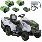 ego tr 3801 e b tondeuse autoportée à batterie avec bac de ramassage 56 v 40 ah