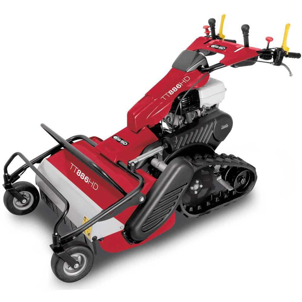 ginko mgm tt 886 hd tondeuse débroussailleuse professionnelle à couteaux sur chenilles honda gx390