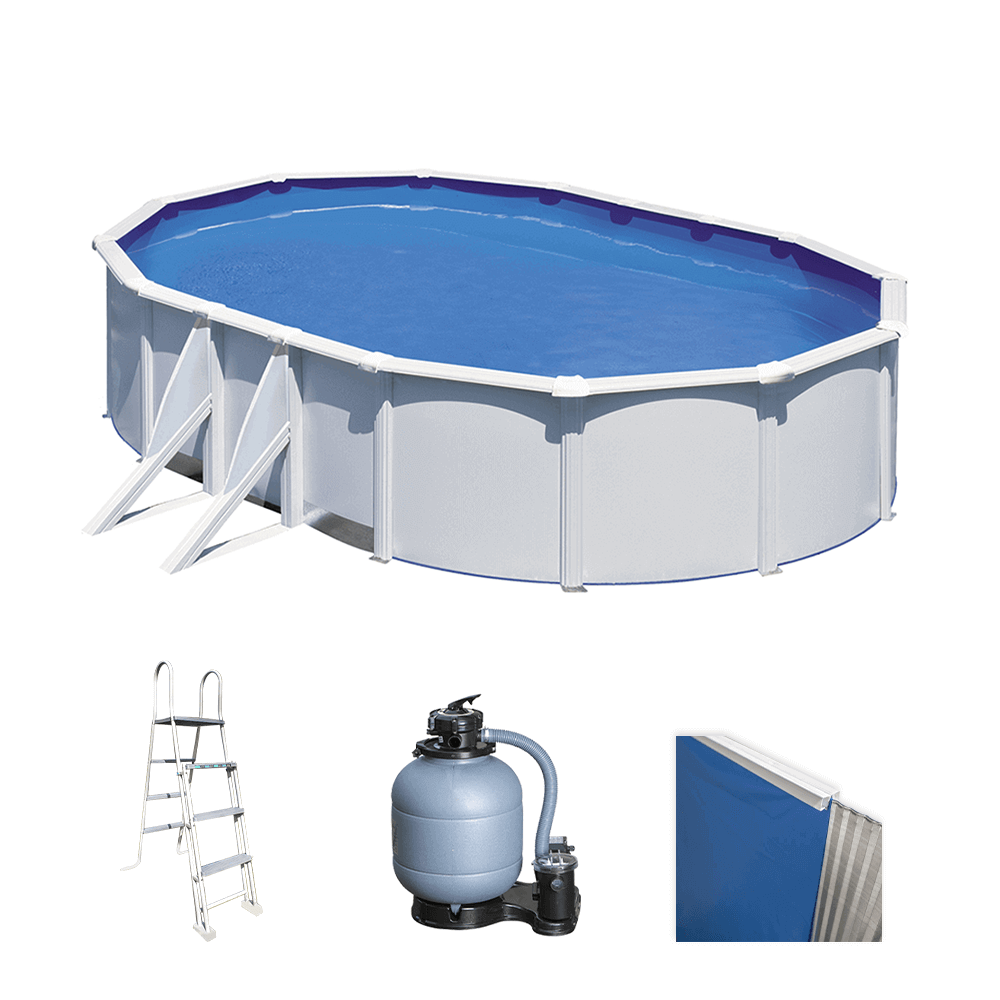 gre fidji ovale 500x300x120cm piscine hors sol en acier