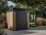 keter signature venetian 7x7 abri de jardin avec porte à double battant 214x218x226 cm