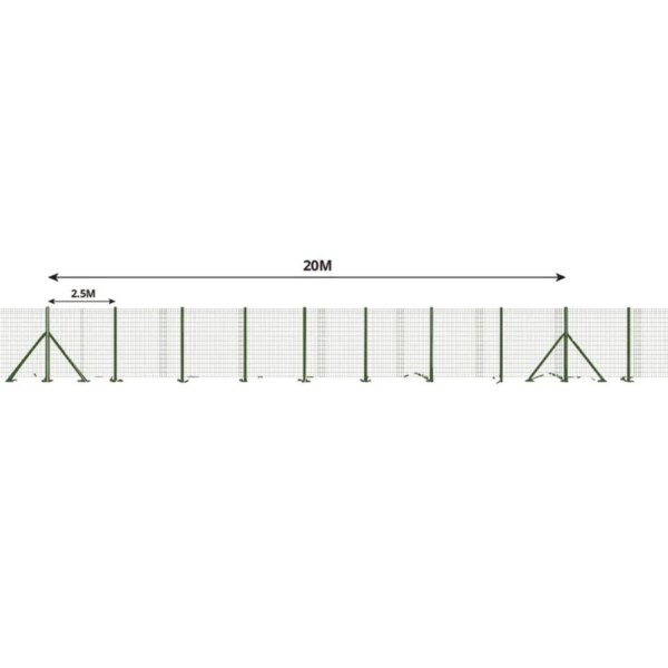 Kit clôture grillagée 60 x 1,50 m - Maille 100x50mm - Fil 2,5mm