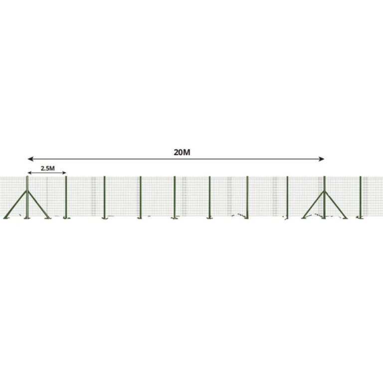 Kit clôture grillagée 60 x 1,50 m - Maille 100x75mm - Fil 2,1mm