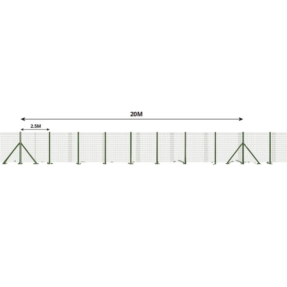 Kit clôture grillagée 80 x 150 m - Maille 100x75mm - Fil 21mm Kit clôture grillagée 80 x 1,50 m - Maille 100x75mm - Fil 2,1mm