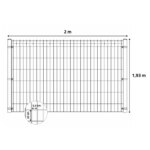 Kit clôture grillagée rigide 30 m - Hauteur 193 cm - Grillage soudé époxy