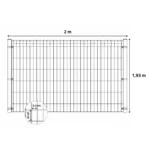 Kit clôture grillagée rigide 40 m - Hauteur 193 cm - Grillage soudé époxy