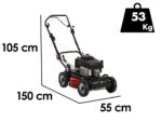 marina systems grinder 4x4 skw tondeuse à gazon thermique tractée moteur kawasaki fj180v coupe de 52 cm